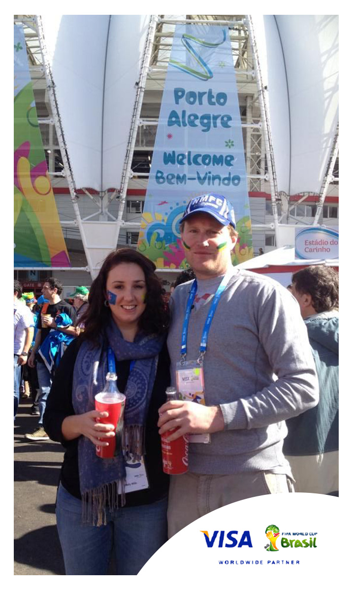 Outside stadium