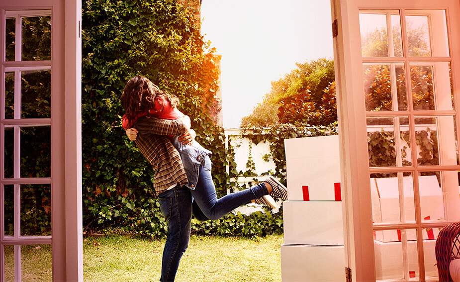 Family celebrating market upturn potential