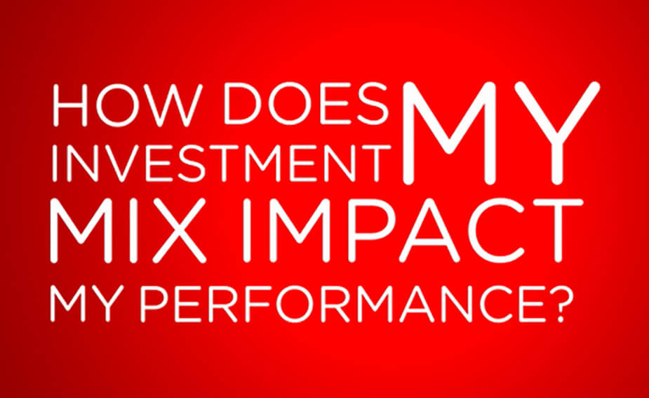 How does my investment mix impact my performance?