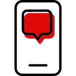 Phone icon representing the quick and easy setup of new employees for super contributions.